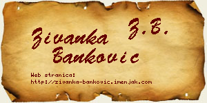 Živanka Banković vizit kartica